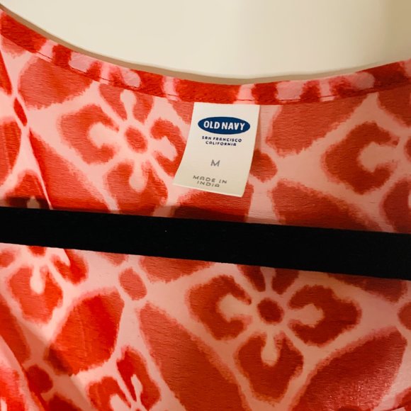 M Sheer Red Long Sleeved Tunic from Old Navy - Picture 3 of 4